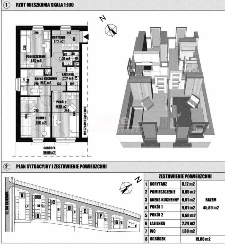 Mieszkanie na sprzedaż, Gumieńce, Szczecin, 46m2, 3 pokoje, 629 000 zł - zdjęcie 14