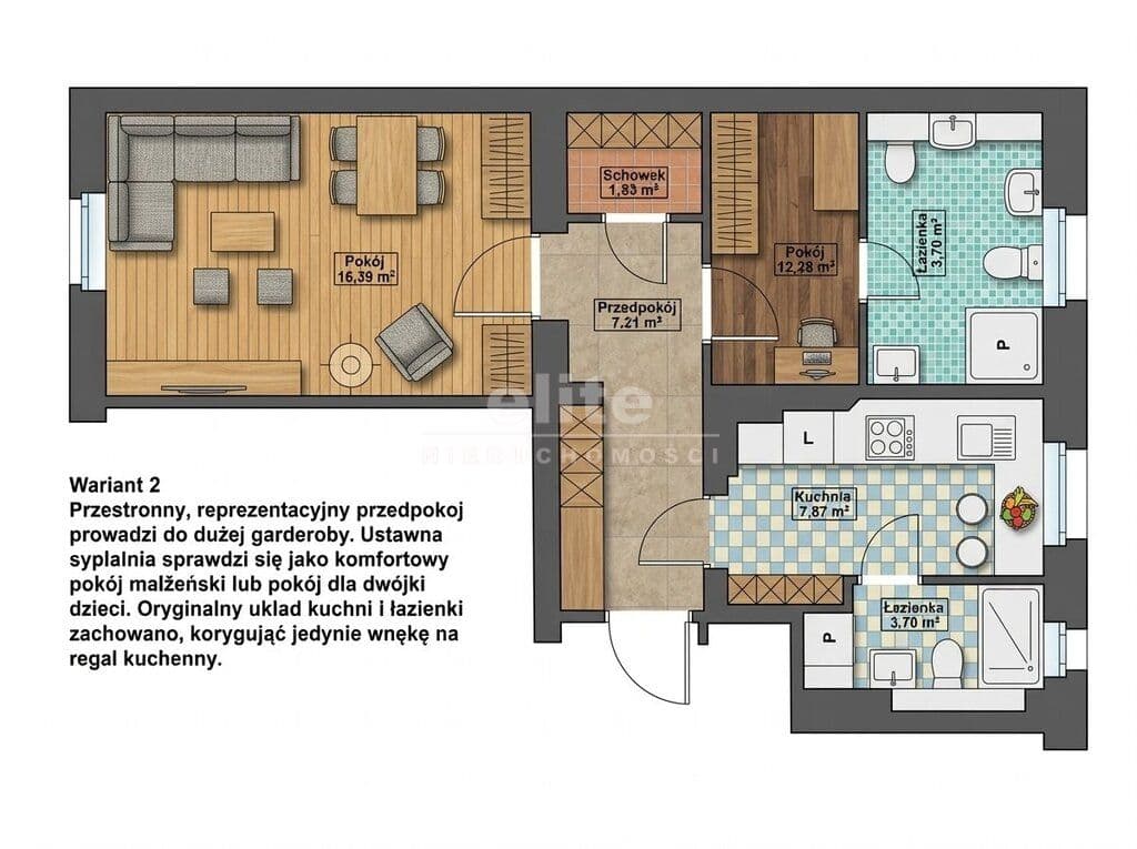 Mieszkanie na sprzedaż, Centrum, Szczecin, 50m2, 2 pokoje, 422 000 zł - zdjęcie 3