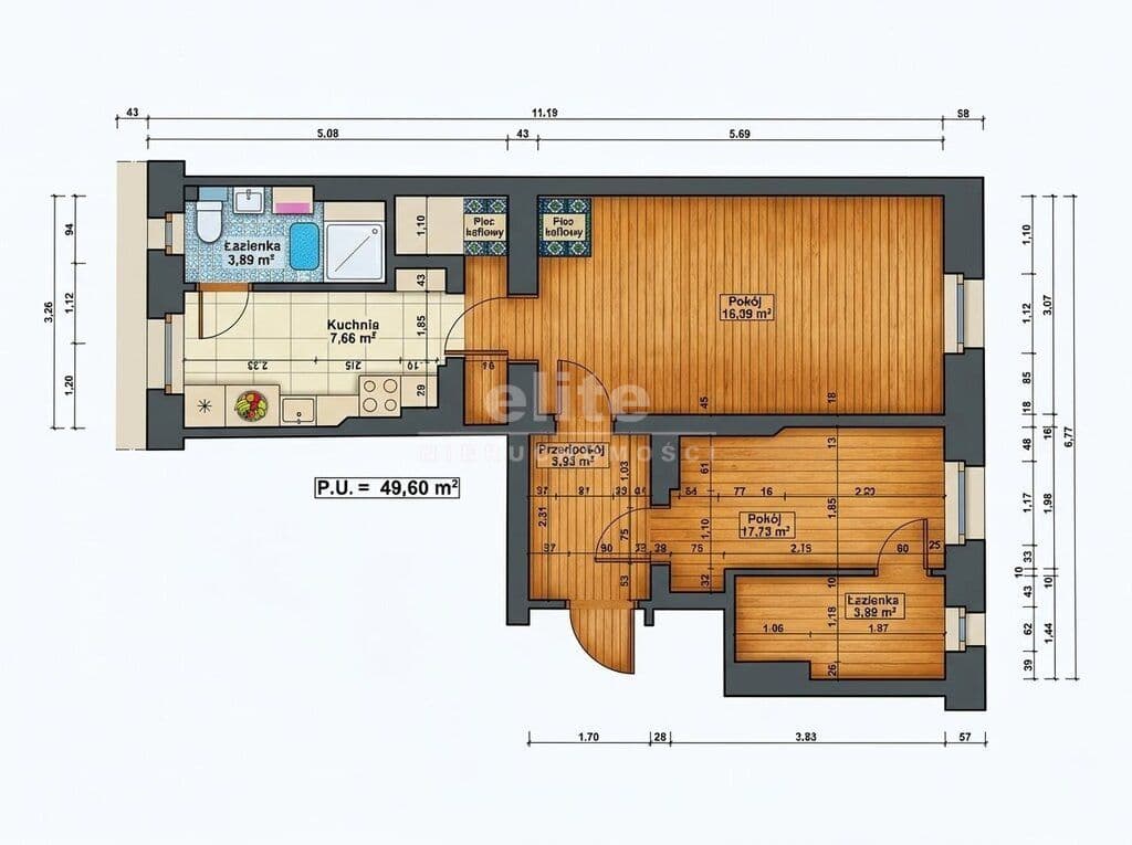 Mieszkanie na sprzedaż, Centrum, Szczecin, 50m2, 2 pokoje, 422 000 zł - zdjęcie 1