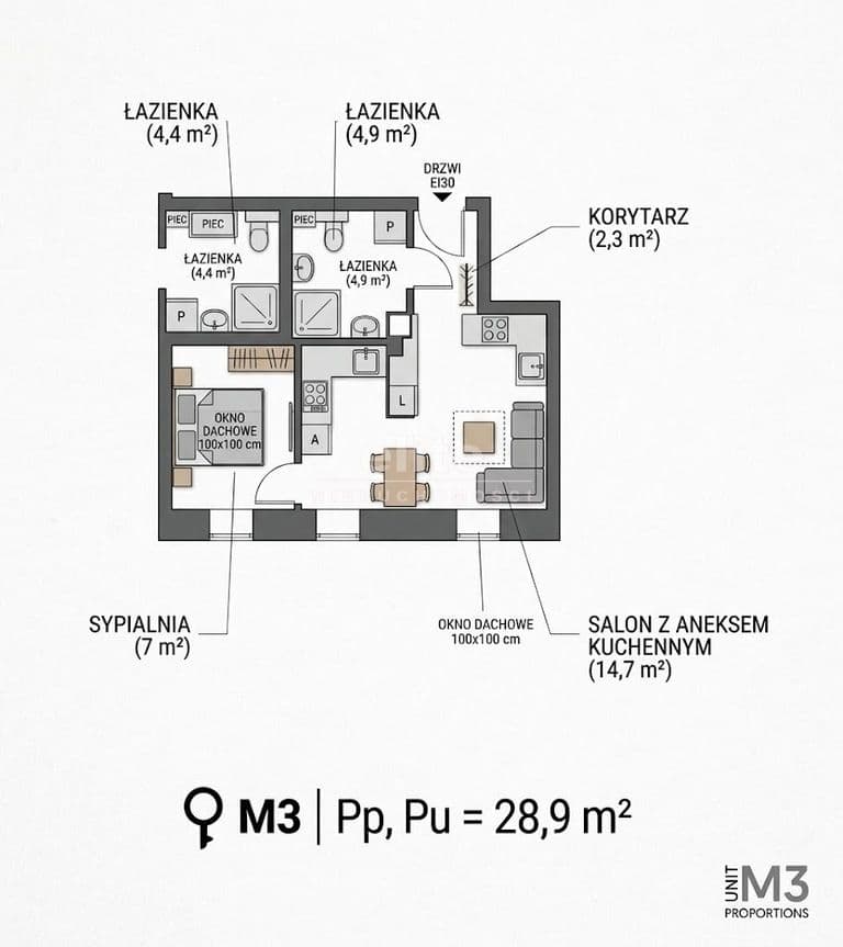 Mieszkanie na sprzedaż, Śródmieście, Szczecin, 29m2, 2 pokoje, 346 800 zł - zdjęcie 5