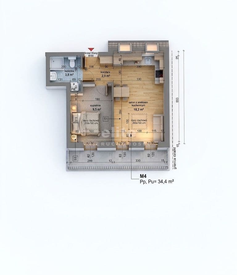 Mieszkanie na sprzedaż, Śródmieście, Szczecin, 34m2, 2 pokoje, 412 800 zł - zdjęcie 4