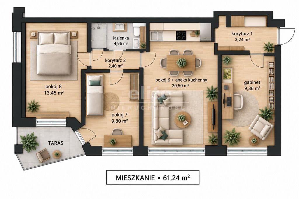 Mieszkanie na sprzedaż, Centrum, Szczecin, 61m2, 4 pokoje, 719 000 zł - zdjęcie 2