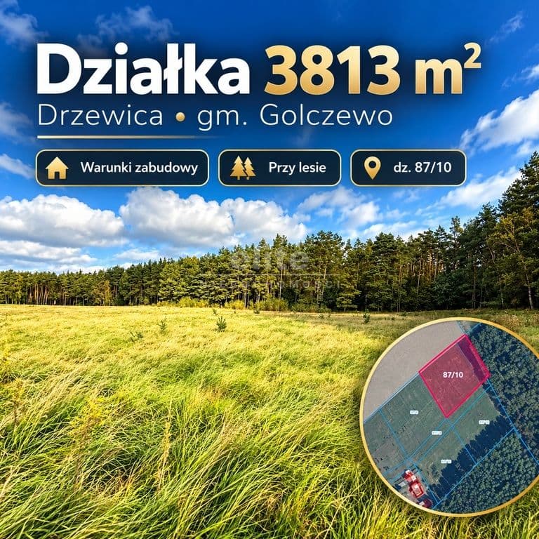 Działka na sprzedaż, Drzewica, Zachodniopomorskie, 3813m2, 80 000 zł - zdjęcie 1
