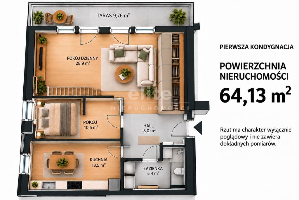 Mieszkanie na sprzedaż, Warzymice, Zachodniopomorskie, 64m2, 2 pokoje, 680 000 zł - zdjęcie 2