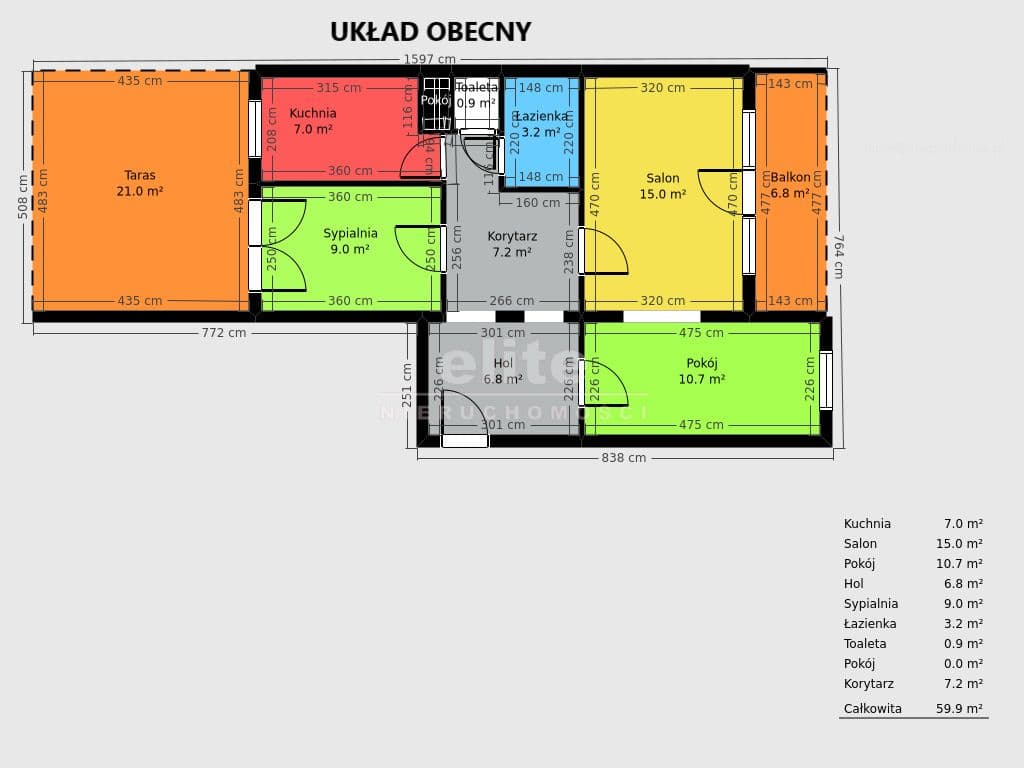Mieszkanie na sprzedaż, os. Słoneczne, Szczecin, 60m2, 3 pokoje, 625 000 zł - zdjęcie 12
