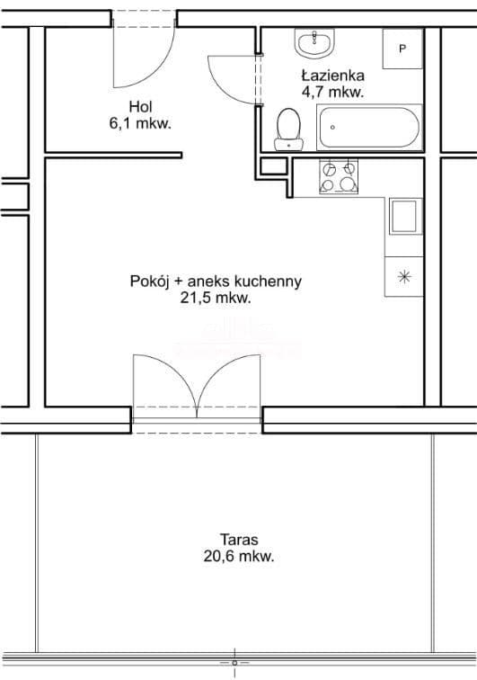 Mieszkanie na sprzedaż, Goleniów, Zachodniopomorskie, 32m2, kawalerka, stan deweloperski, 369 000 zł - zdjęcie 5